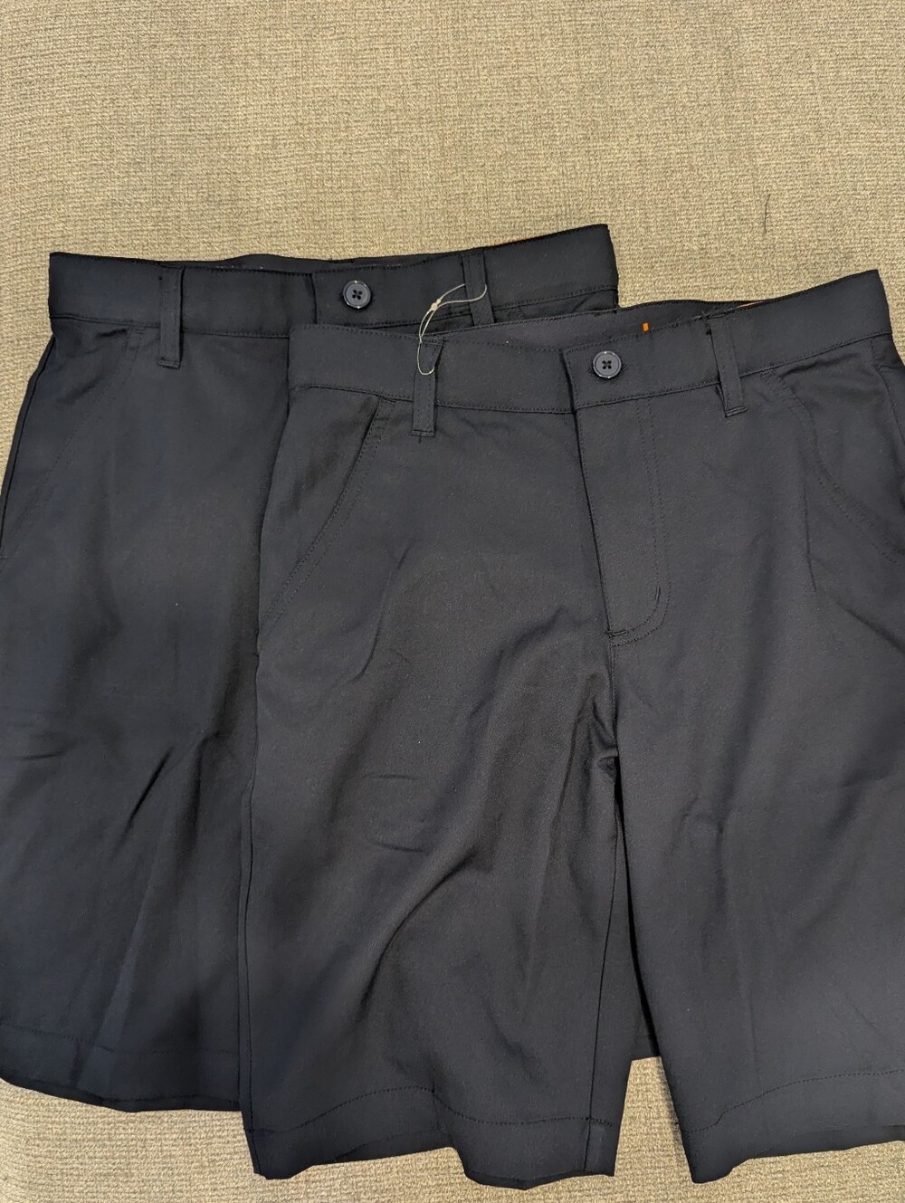French Toast Boys Adjustable Waist Flat Front Shorts Navy Performance  size 14